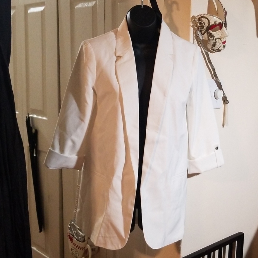 White open blazer